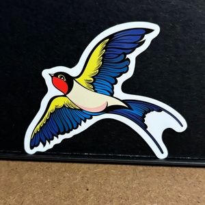 COLORFUL FLYING BIRD STICKER